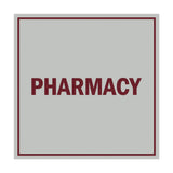 Square Pharmacy Sign with Adhesive Tape, Mounts On Any Surface, Weather Resistant