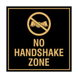 Signs ByLITA Square No Handshake Zone Sign