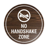 Circle No Handshake Zone Sign