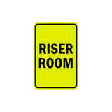Portrait Round Riser Room Sign with Adhesive Tape, Mounts On Any Surface, Weather Resistant