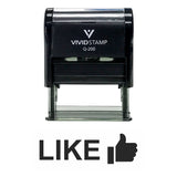 Black LIKE (Thumbs Up) Self Inking Rubber Stamp