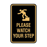 Portrait Round Please Watch Your Step Sign