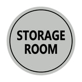 Lt Gray Signs ByLITA Circle Storage Room Sign