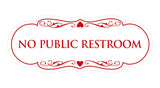 Signs ByLITA Designer No Public Restroom Sign