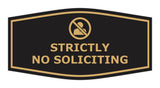 Fancy Strictly No Soliciting Wall or Door Sign