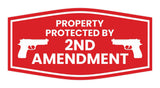 Fancy Property Protected By 2nd Amendment Wall or Door Sign