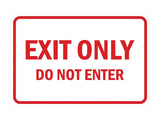 Classic Framed Exit Only Do Not Enter Sign