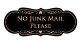 Signs ByLITA Designer No Junk Mail Please Sign