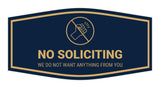 Fancy No Soliciting We Do Not Want Anything From You Wall or Door Sign