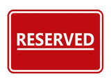 General Reserved Sign
