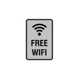 Portrait Round Free WiFi Sign with Adhesive Tape, Mounts On Any Surface, Weather Resistant