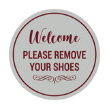 Signs ByLITA Circle Welcome Please Remove Your Shoes Sign