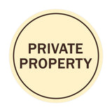 Signs ByLITA Circle Private Property Sign
