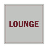 Square Lounge Sign with Adhesive Tape, Mounts On Any Surface, Weather Resistant