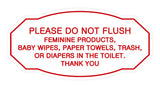 Victorian Please Do Not Flush Etiquette Sign