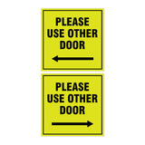 Signs ByLITA Square please use other door sign set with Adhesive Tape, Mounts On Any Surface, Weather Resistant, Indoor/Outdoor Use
