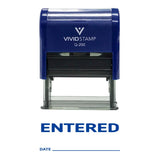 ENTERED with Date Line Self Inking Rubber Stamp