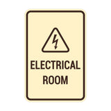 Portrait Round Electrical Room Sign