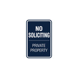 Portrait Round No Soliciting Private Property Sign