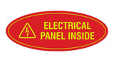 Oval Electrical Panel Inside Sign
