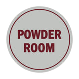 Signs ByLITA Circle Powder Room Sign