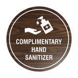 Circle Complimentary Hand Sanitizer Sign