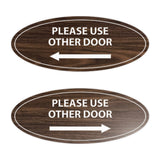 Oval Please Use Other Door Sign Set