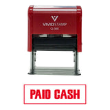 Paid Cash Self-Inking Office Rubber Stamp