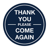 Signs ByLITA Circle thank you please come again with bar Sign