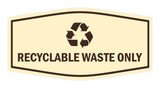Fancy Recyclable Waste Only Wall or Door Sign