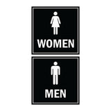 Square men women sign set with Adhesive Tape, Mounts On Any Surface, Weather Resistant