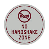 Circle No Handshake Zone Sign