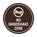 Circle No Handshake Zone Sign