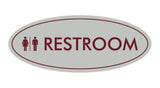 Signs ByLITA Oval Unisex Restroom Sign