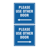 Signs ByLITA Square please use other door sign set with Adhesive Tape, Mounts On Any Surface, Weather Resistant, Indoor/Outdoor Use