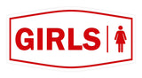 Signs ByLITA Fancy Girls (female bathroom icon) Sign with Adhesive Tape, Mounts On Any Surface, Weather Resistant, Indoor/Outdoor Use