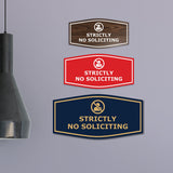 Fancy Strictly No Soliciting Wall or Door Sign