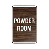 Signs ByLITA Portrait Round Powder Room Sign with Adhesive Tape, Mounts On Any Surface, Weather Resistant, Indoor/Outdoor Use