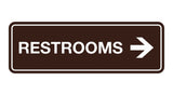 Signs ByLITA Standard RESTROOM (RIGHT ARROW) Sign