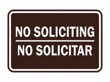 Signs ByLITA Classic Framed No Soliciting No Solicitar Sign