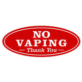 Oval NO VAPING Thank You Sign