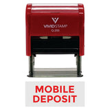 Red MOBILE DEPOSIT Self-Inking Office Rubber Stamp