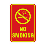 Portrait Round No Smoking Sign