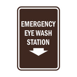 Portrait Round Emergency Eye Wash Station Sign