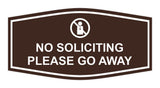 Fancy No Soliciting Please Go Away Wall or Door Sign