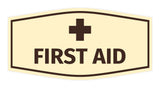 Signs ByLITA Fancy First Aid Sign with Adhesive Tape, Mounts On Any Surface, Weather Resistant, Indoor/Outdoor Use