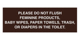 Signs ByLITA Basic Please Do Not Flush Etiquette Sign