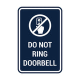 Portrait Round Do Not Ring Doorbell Sign
