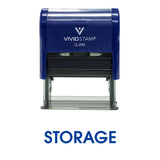 Blue Storage Self Inking Rubber Stamp