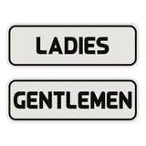 Basic LADIES GENTLEMEN Restroom Sign (2-Pack)